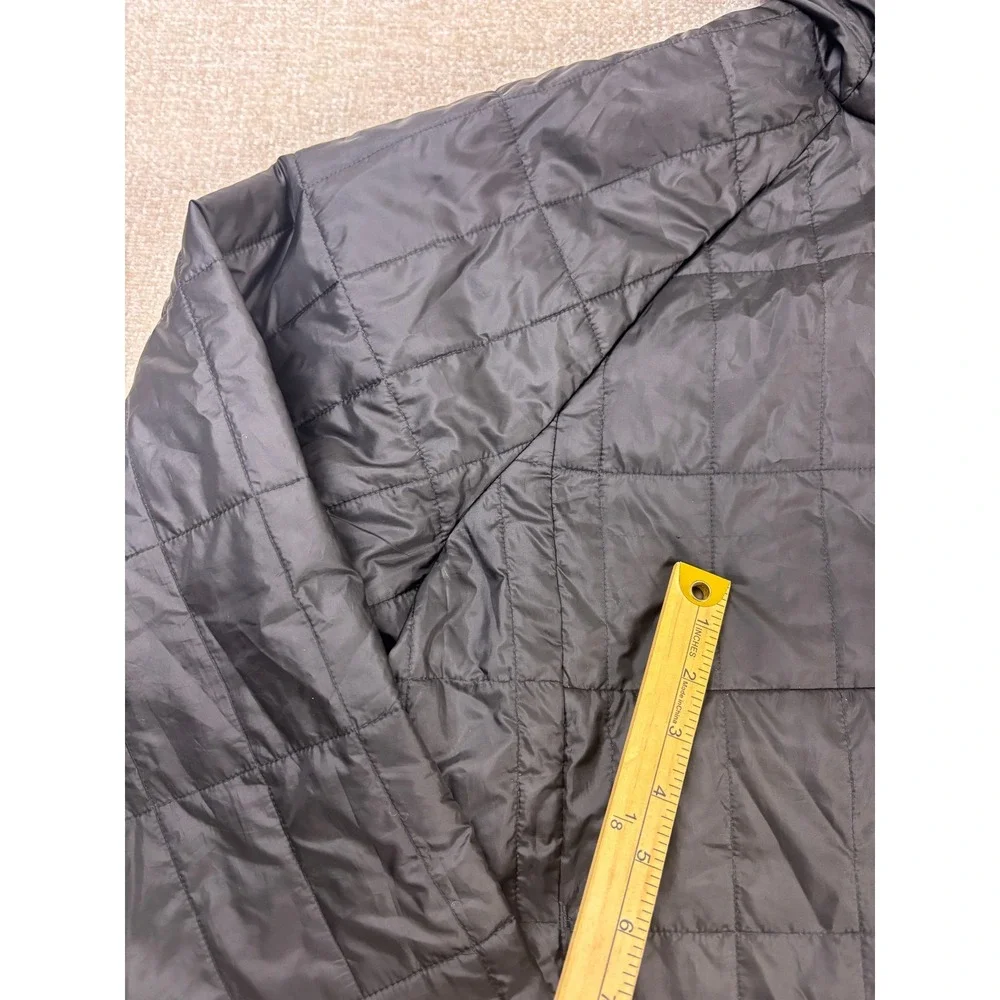 The North Face Mens Black Circular Design Quilted Quarter Zip Hoodie XL